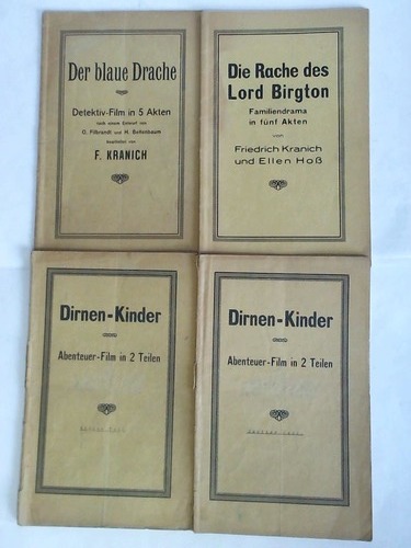 Kranich, Friedrich - 3 Theaterstck-Drehbcher bzw. Skripte in 4 Bnden