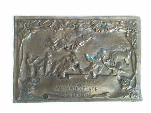 (Badge per la guerra disabilitato = Plakette fr Kriegsversehrte, 1914 - 1918) - Sa cooperativa grandi mutilati di guerra ai benefattori - Bronze-Relief