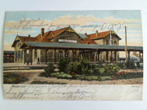 Meiderich - Postkarte: Meiderich - Bahnhof
